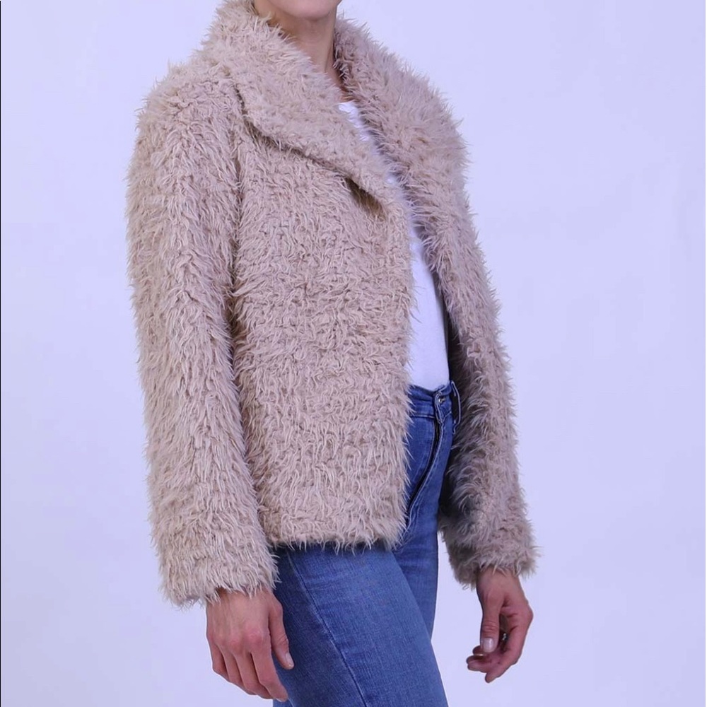 Tan Faux Fur Jacket
